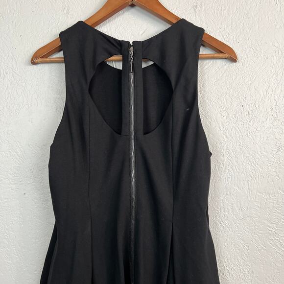 NEW! Matty M Ponte Dress Halter Fit and Flare Black - L - Picture 3 of 5